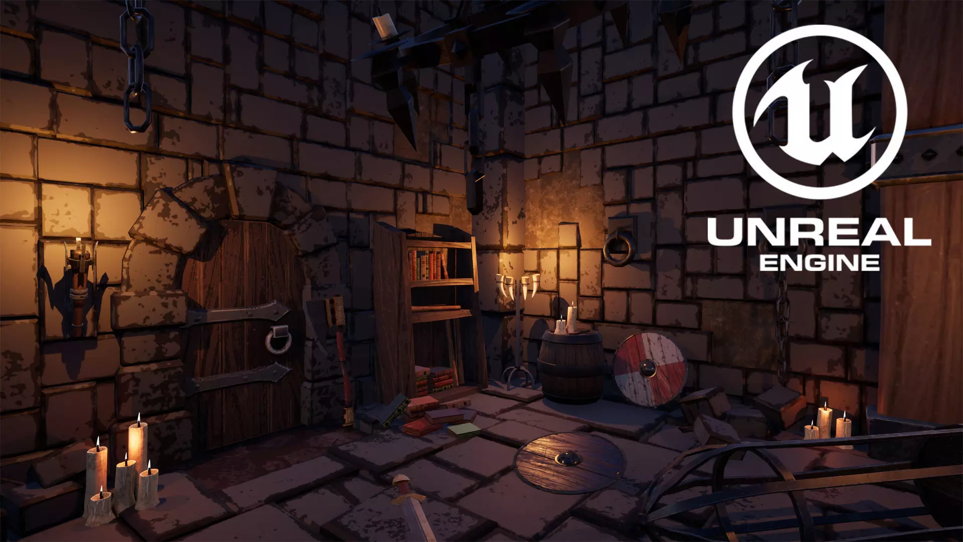 UE4 - Medieval Stylized Dungeon Pack Low-poly 3D model_0