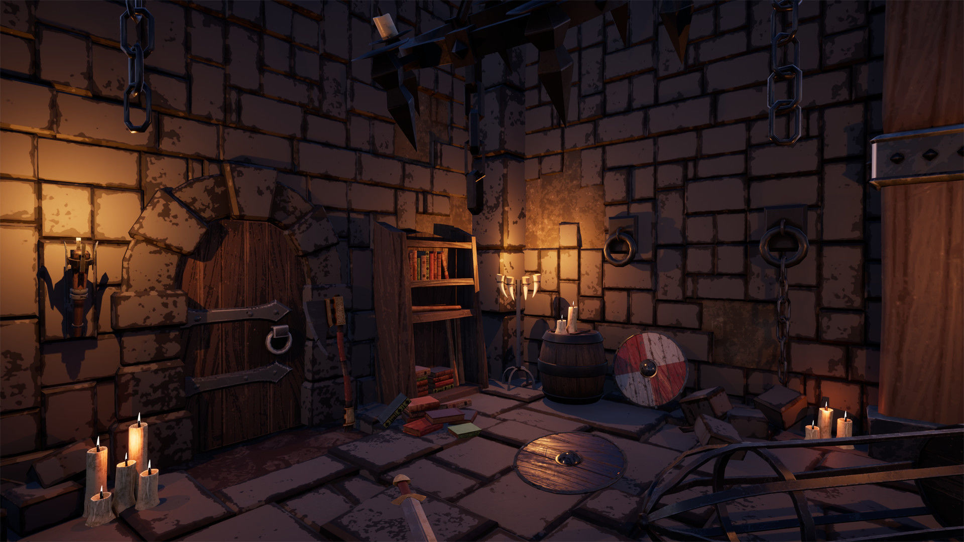 UE4 - Medieval Stylized Dungeon Pack Low-poly 3D model_2