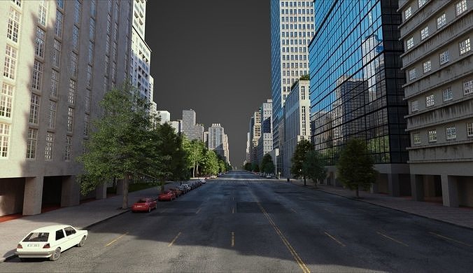Realistic City R4 3D model 6