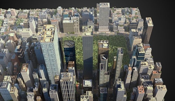 Realistic City R4 3D model 7