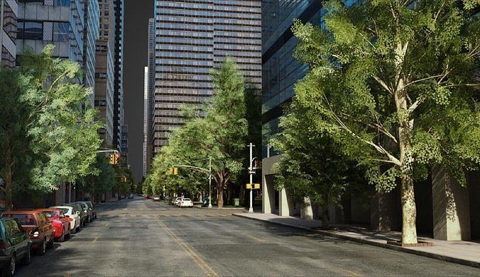Realistic City R4 3D model 4