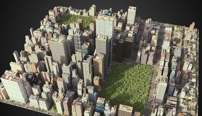 Realistic City R4 3D model 5