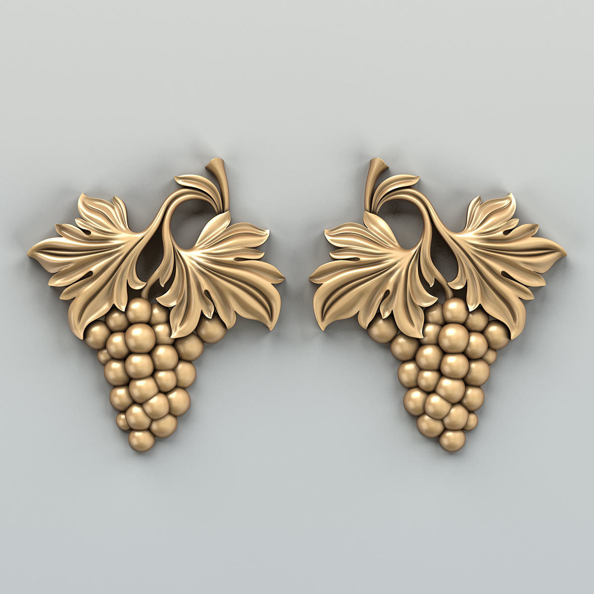 Carved decor vertical 016 3D model_1