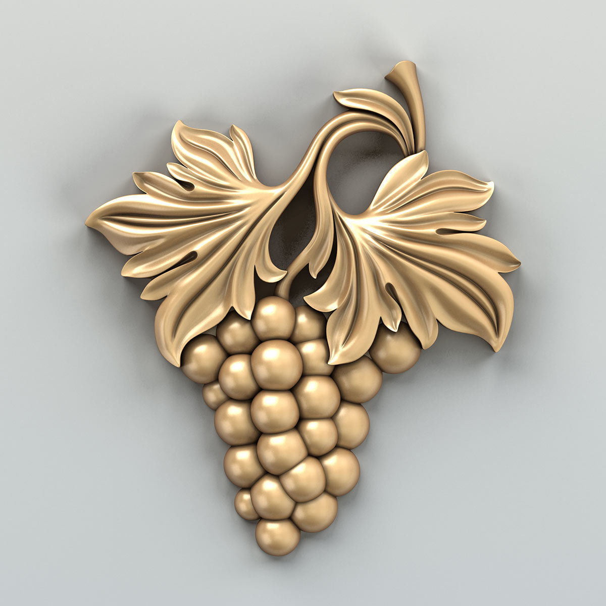 Carved decor vertical 016 3D model_3