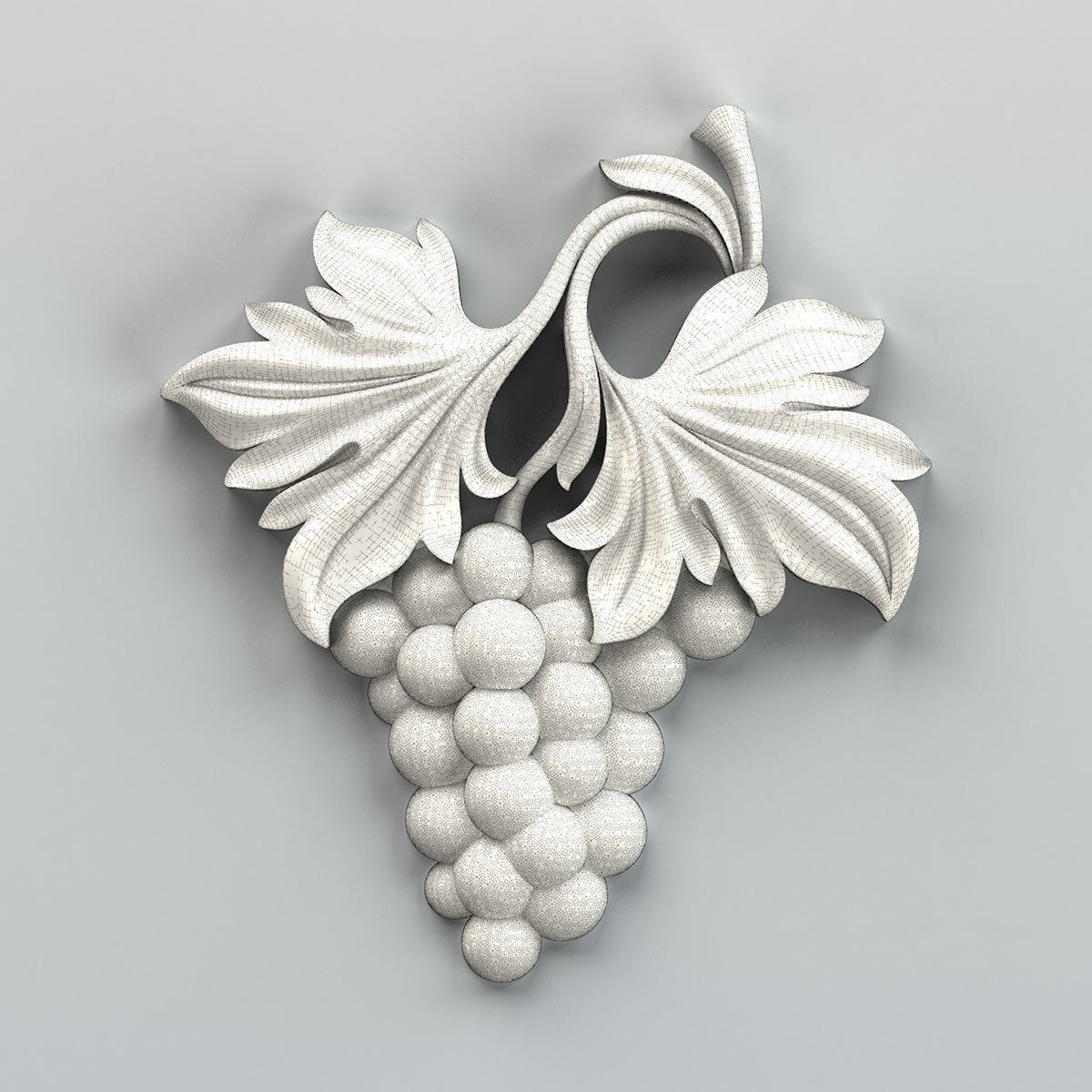 Carved decor vertical 016 3D model_9