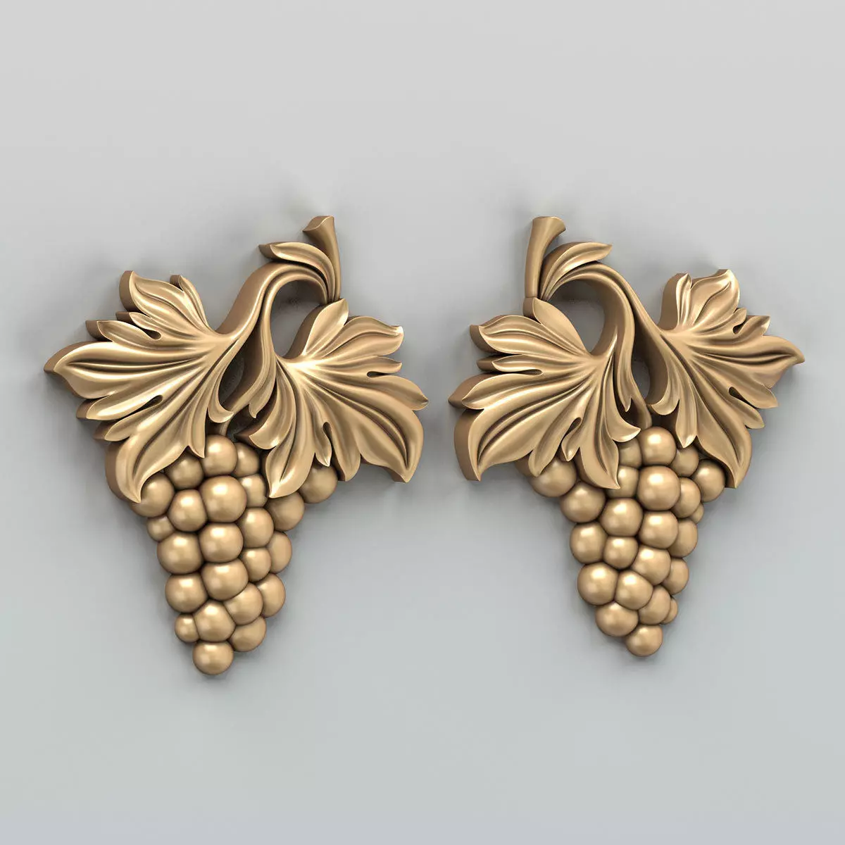 Carved decor vertical 016 3D model_0