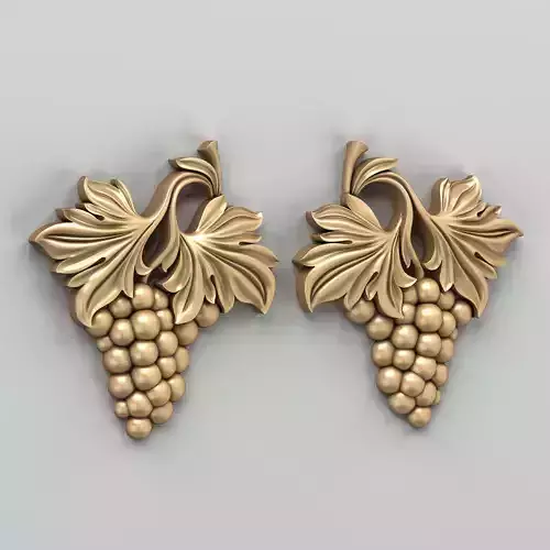 Carved decor vertical 016 3D model