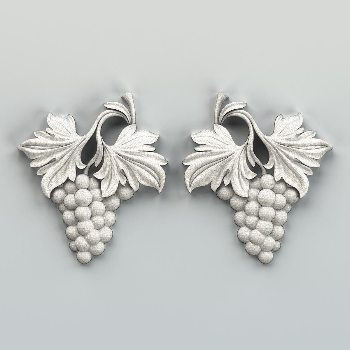 Carved decor vertical 016 3D model_7