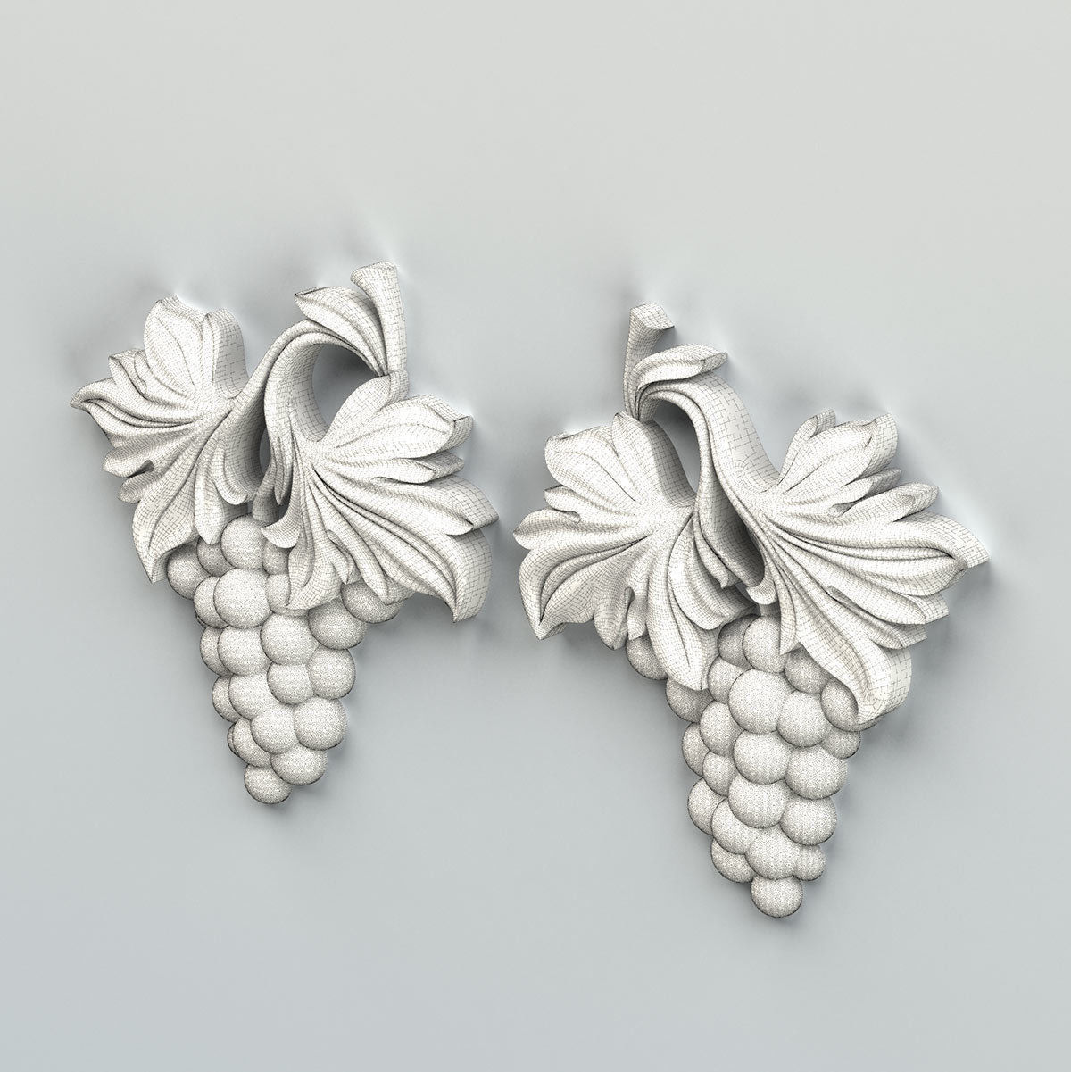 Carved decor vertical 016 3D model_8