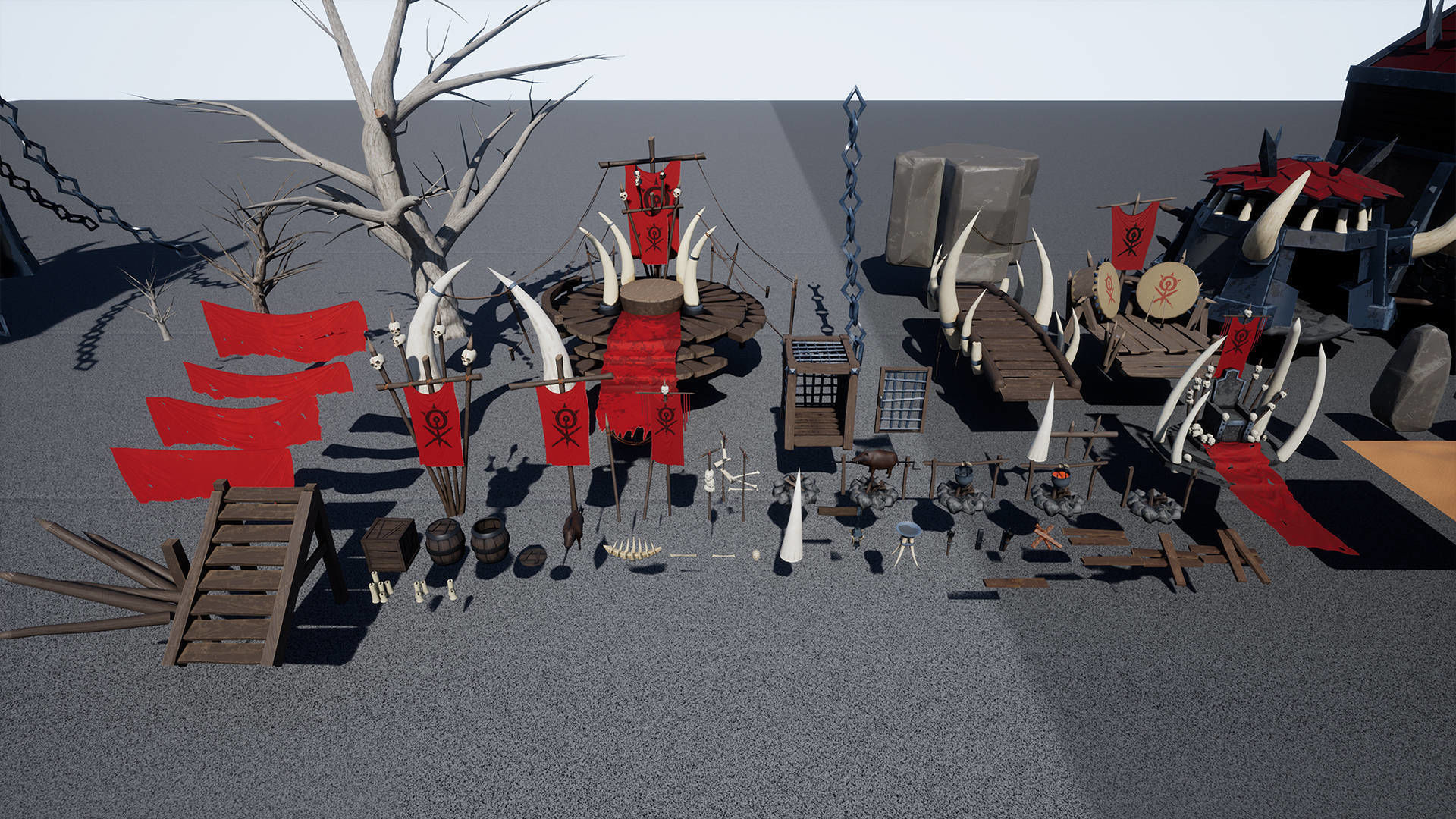 UE4 - Stylized Orc Village Low-poly 3D model_22