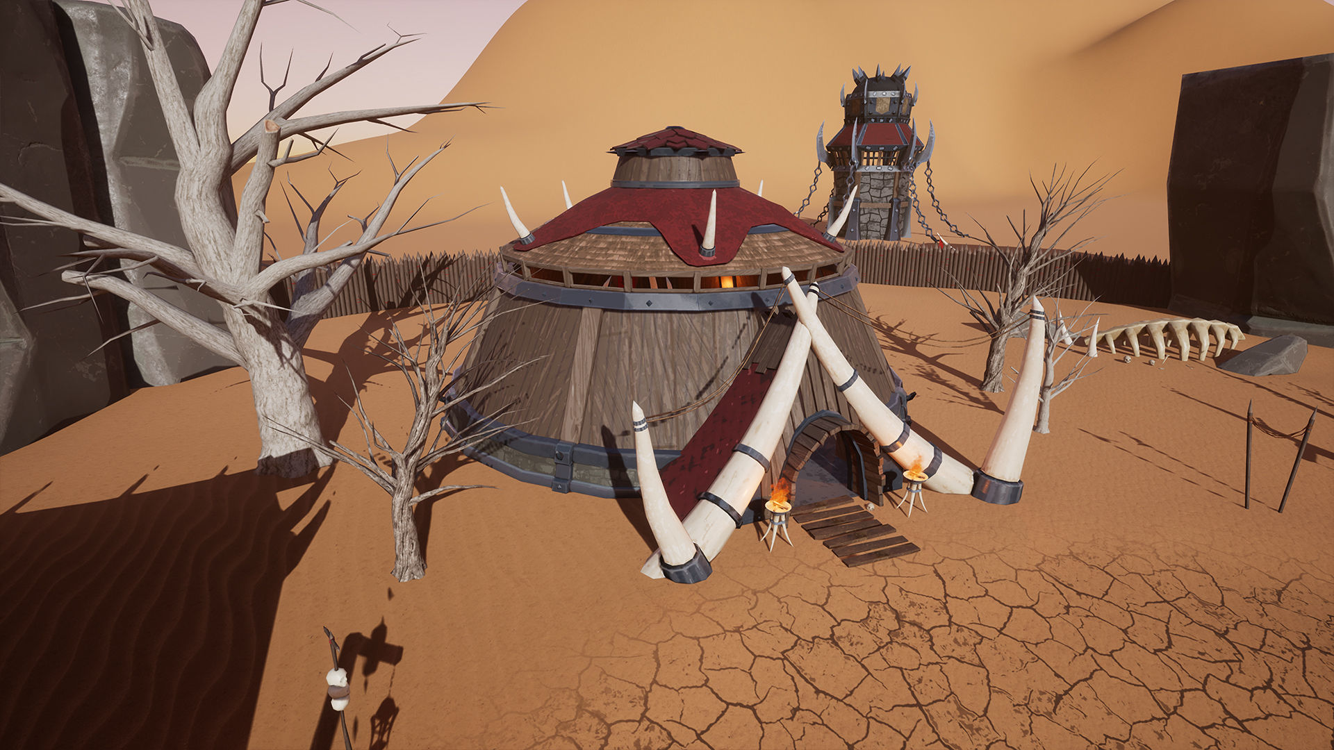 UE4 - Stylized Orc Village Low-poly 3D model_8