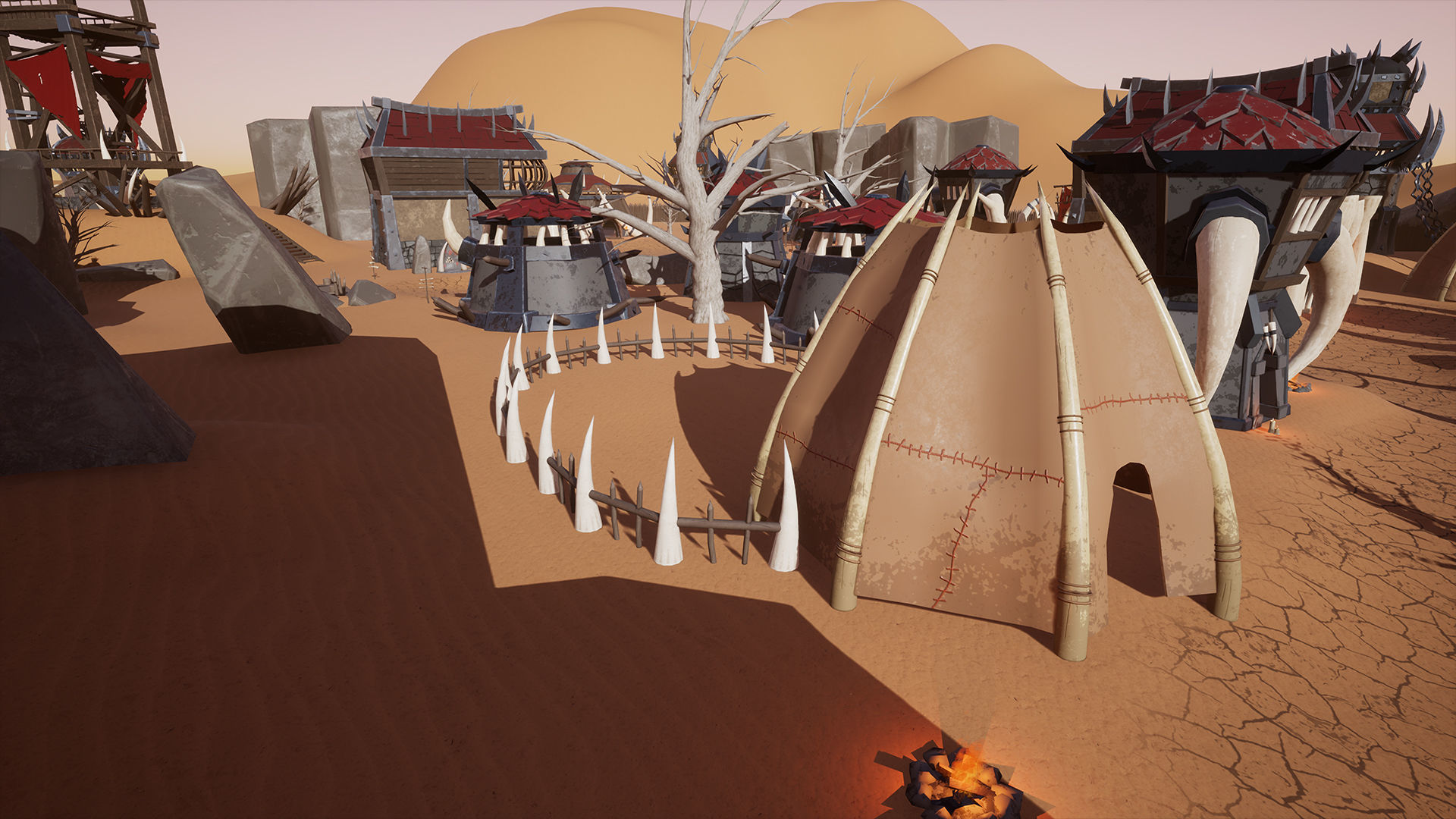 UE4 - Stylized Orc Village Low-poly 3D model_16