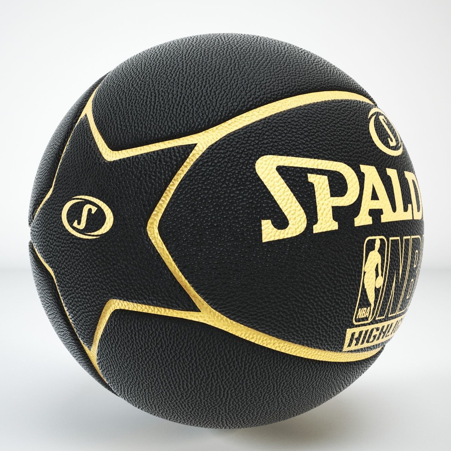 Basketball ball Low-poly 3D model_3