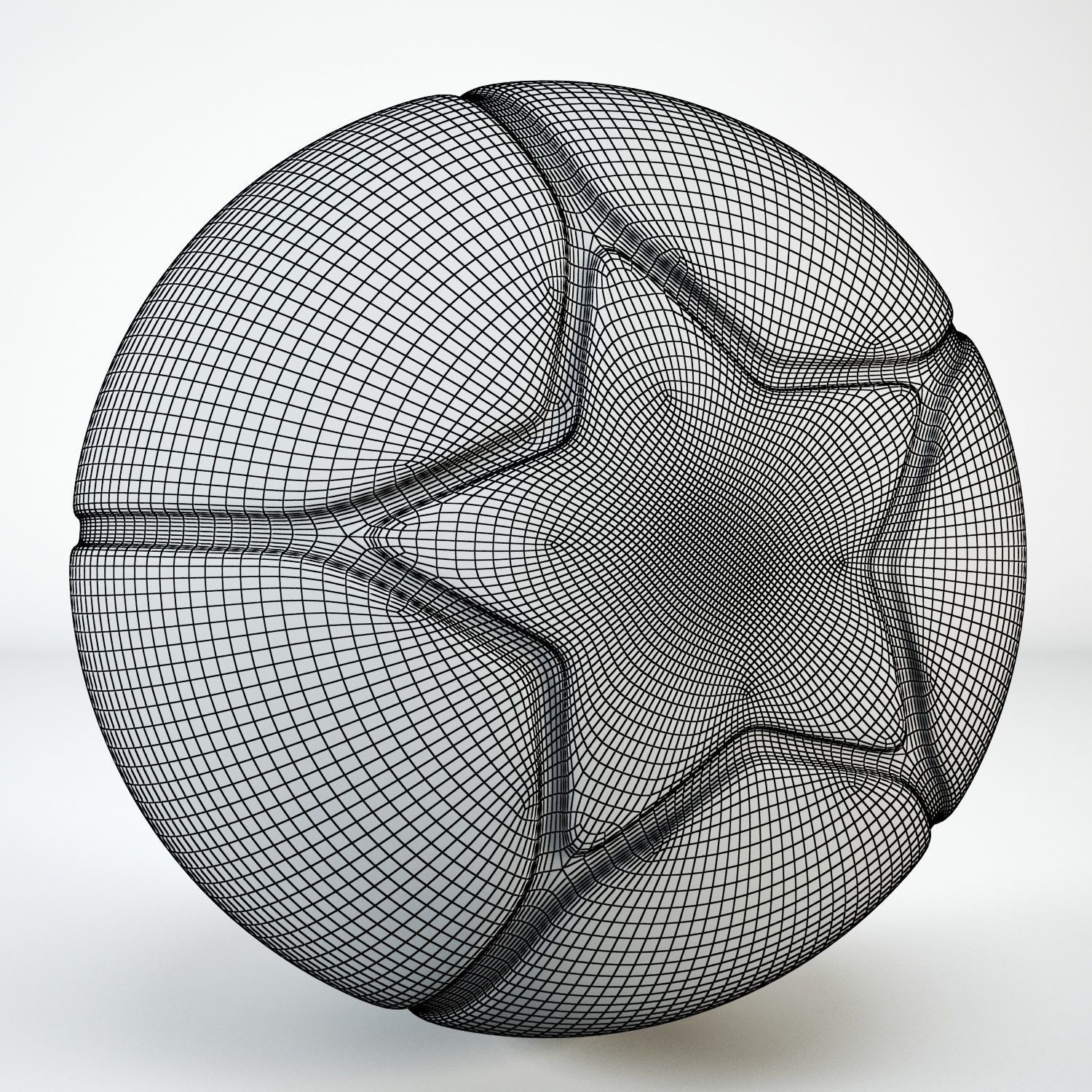 Basketball ball Low-poly 3D model_9