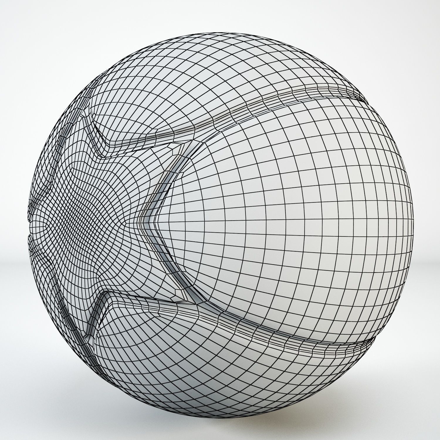 Basketball ball Low-poly 3D model_6