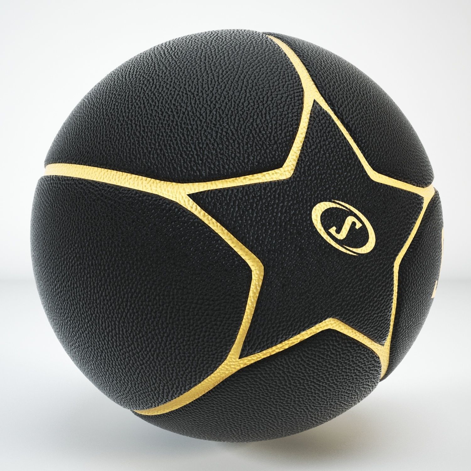 Basketball ball Low-poly 3D model_4