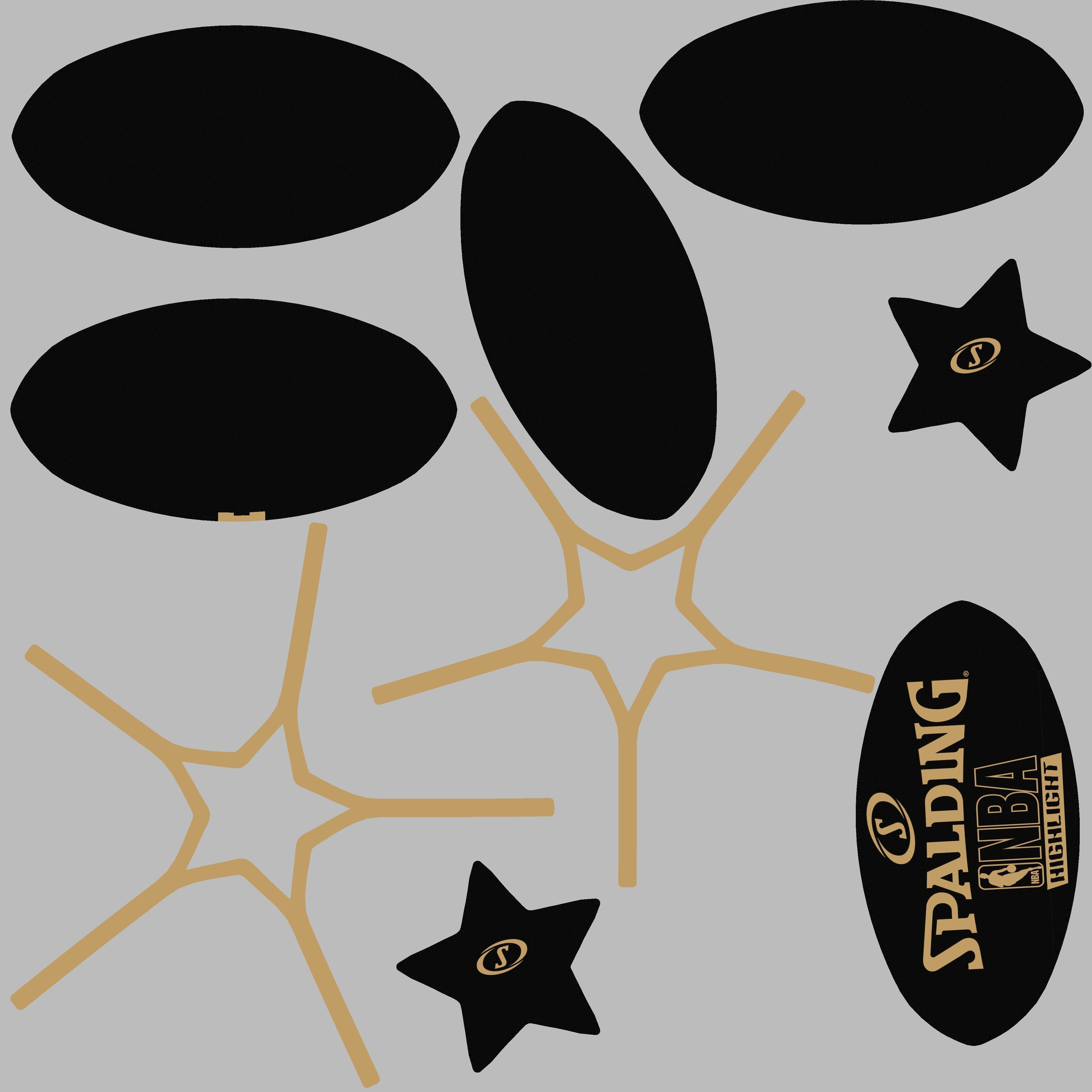 Basketball ball Low-poly 3D model_10