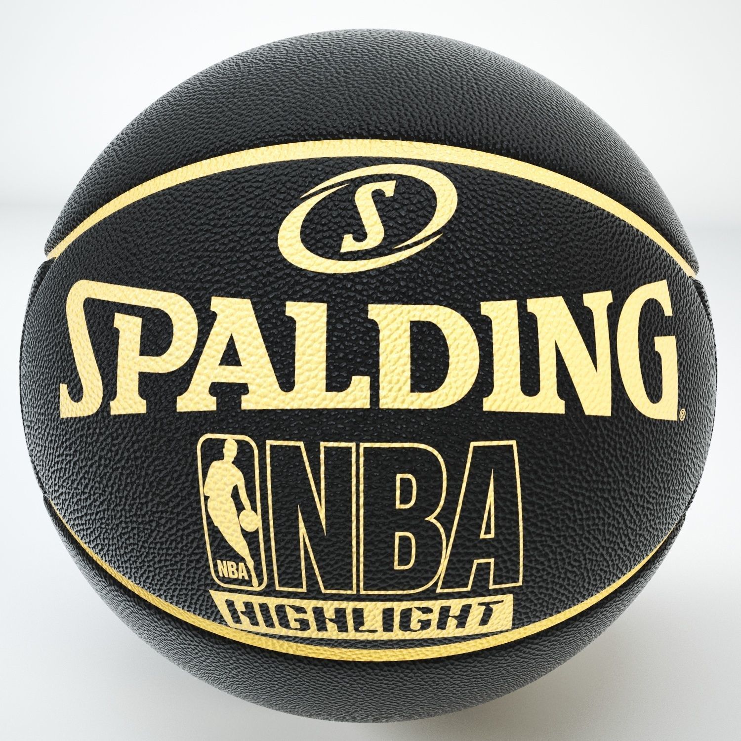 Basketball ball Low-poly 3D model_1