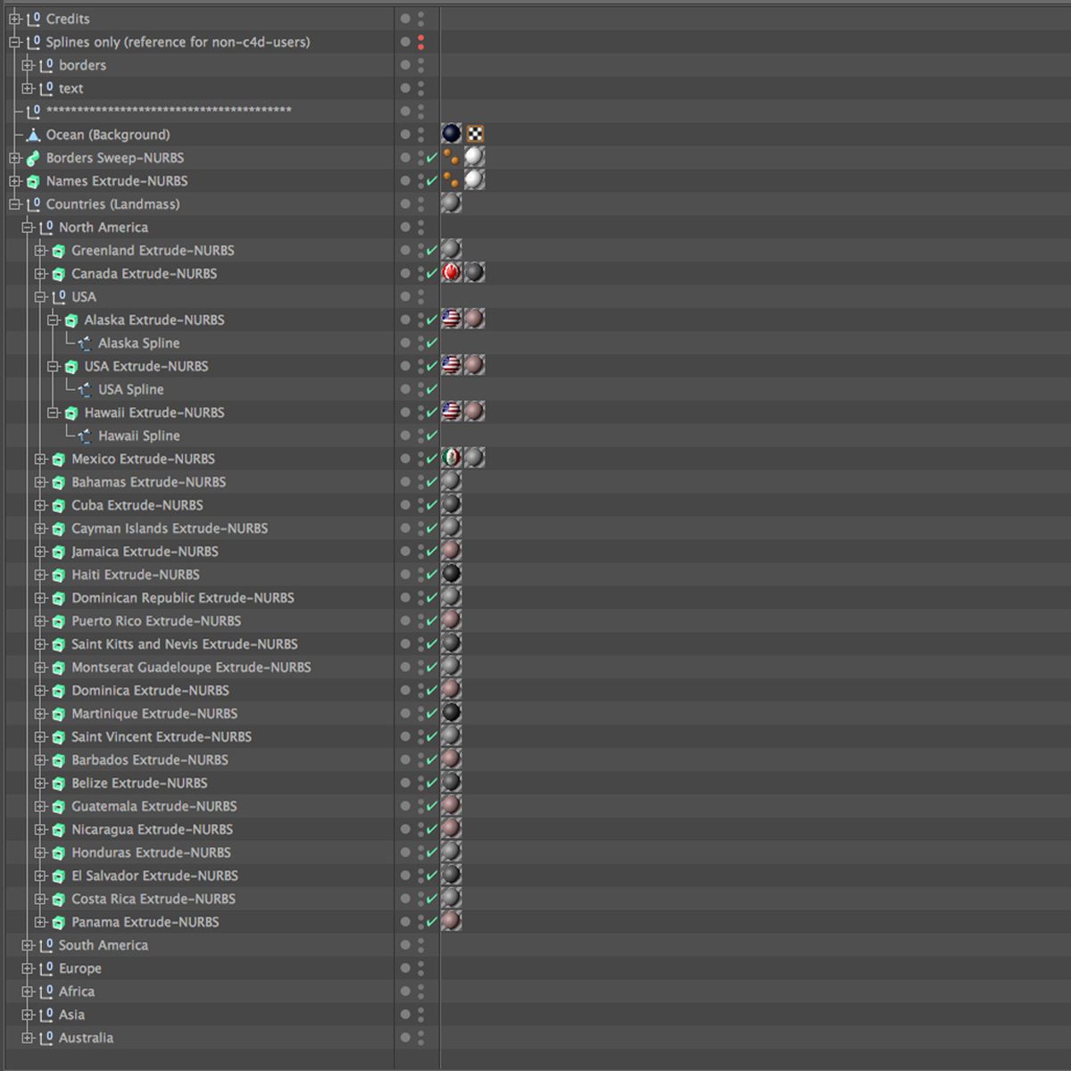 3D World Map - earth map with all borders and names 3D model_22