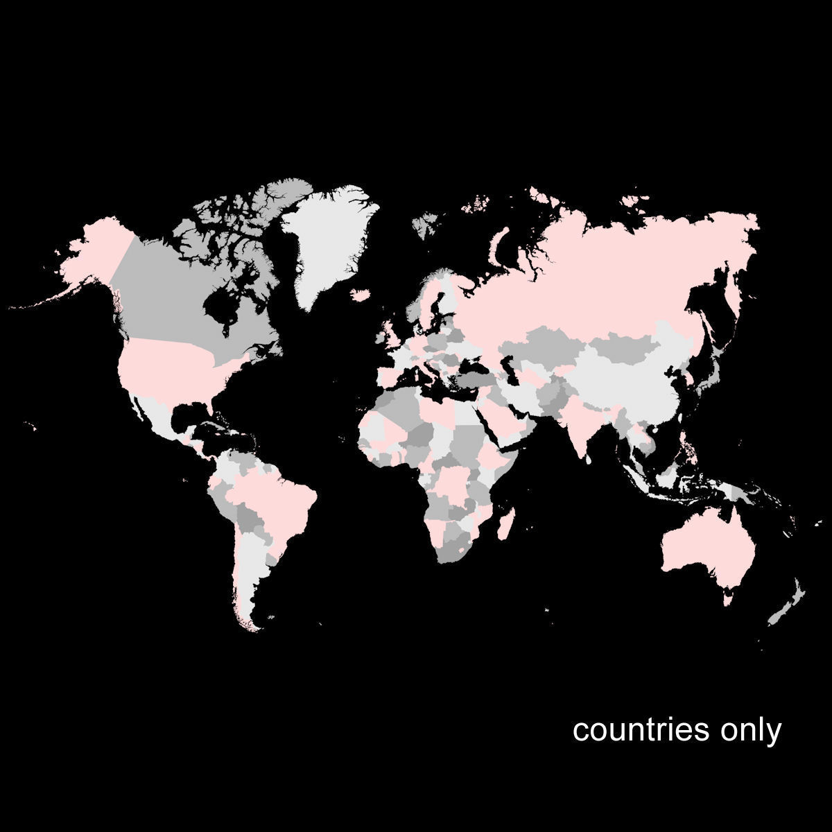 3D World Map - earth map with all borders and names 3D model_16