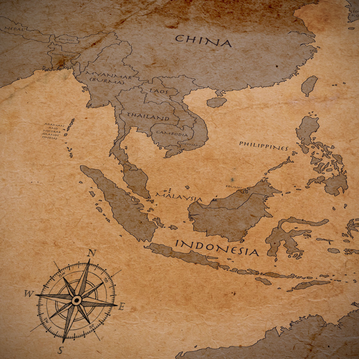 3D World Map - earth map with all borders and names 3D model_11