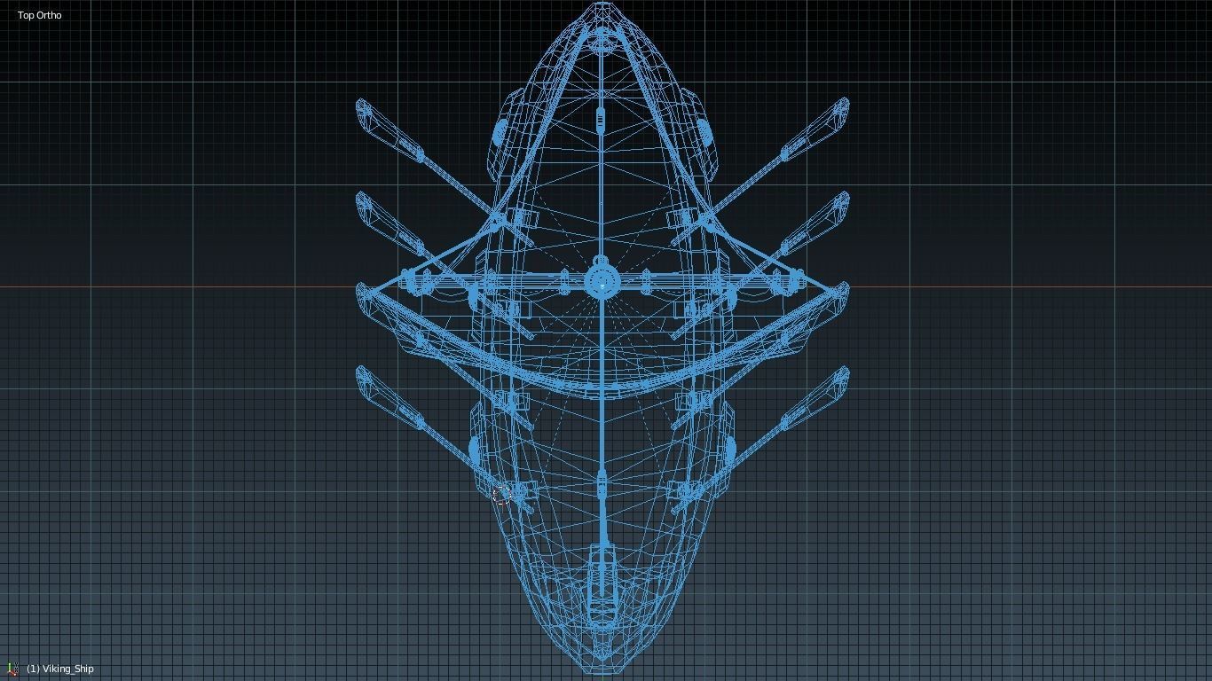 Viking Ship Stylized Low-poly 3D model_7