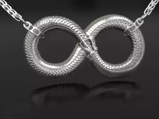 Infinity ouroboros pendant 3D print model