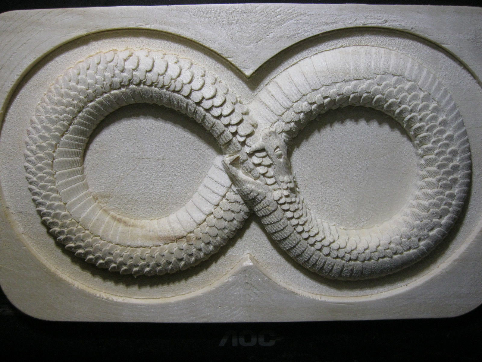 Infinity ouroboros pendant 3D print model_1