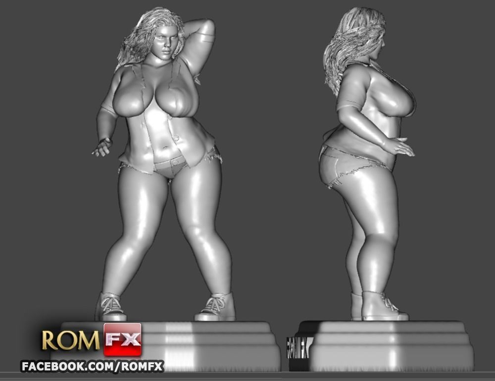Angelina Castro - Cuban Porn Chubby Figure Printable 3D print model_1