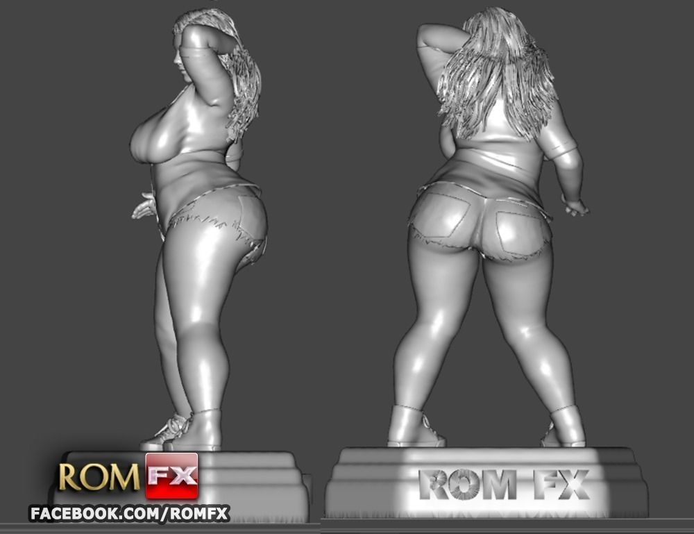 Angelina Castro - Cuban Porn Chubby Figure Printable 3D print model_2