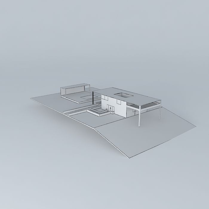 Modern house designed by bethlin Free 3D model_4