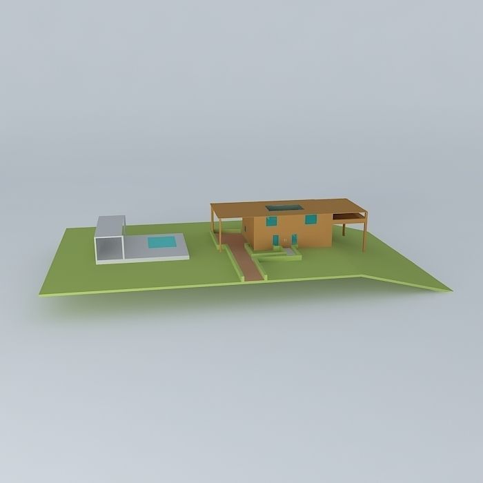 Modern house designed by bethlin Free 3D model_2