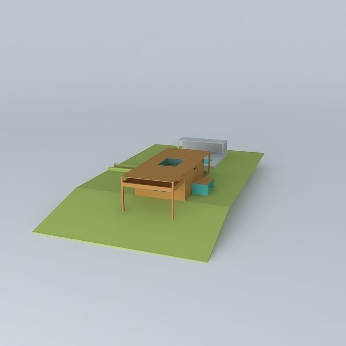 Modern house designed by bethlin Free 3D model_1