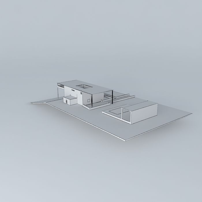 Modern house designed by bethlin Free 3D model_3