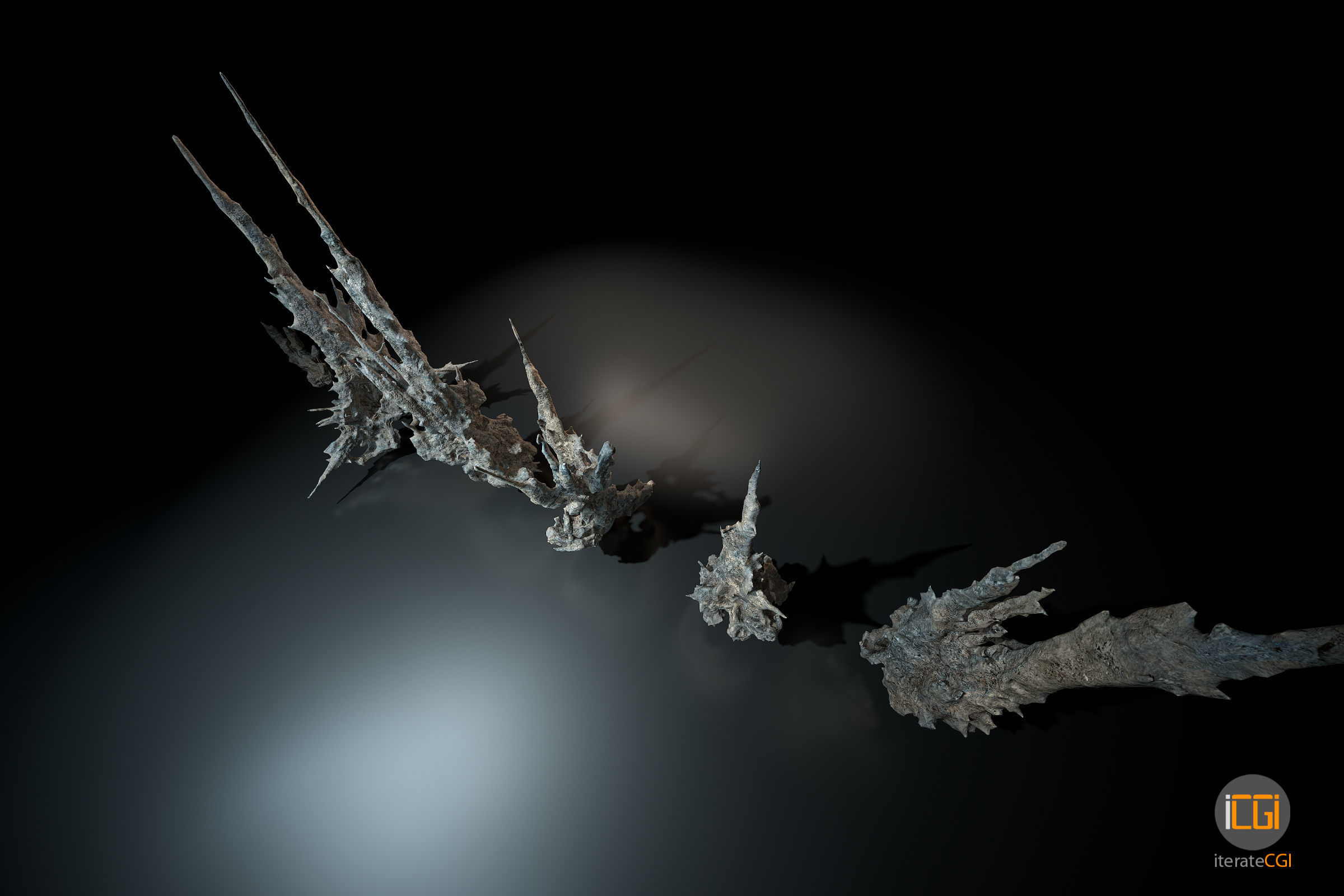 Alien Rocks set 1 Low-poly 3D model_13