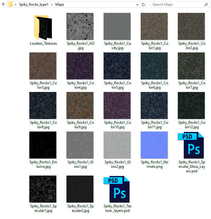 Alien Rocks set 1 Low-poly 3D model_54