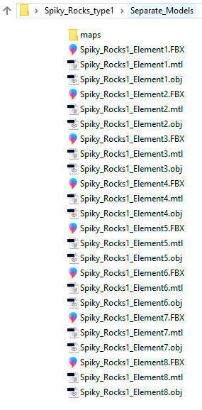 Alien Rocks set 1 Low-poly 3D model_55