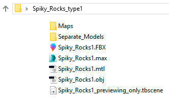 Alien Rocks set 1 Low-poly 3D model_53