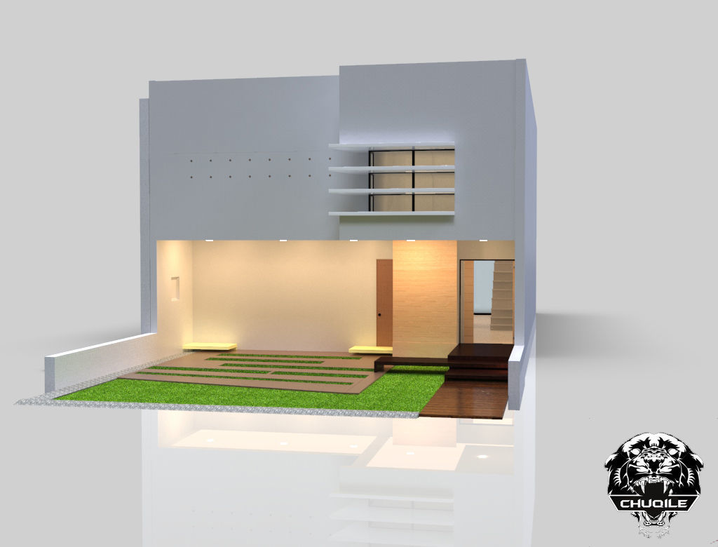 Modern Building Low-poly 3D model_1