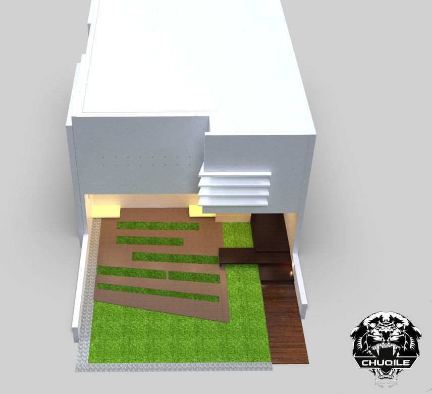 Modern Building Low-poly 3D model_3