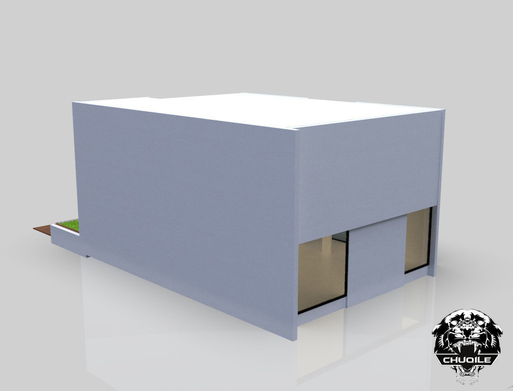 Modern Building Low-poly 3D model_4
