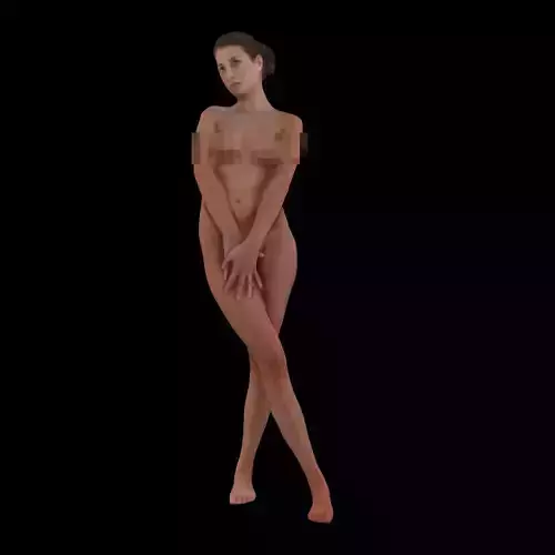 Nikola nude woman posing 3D model