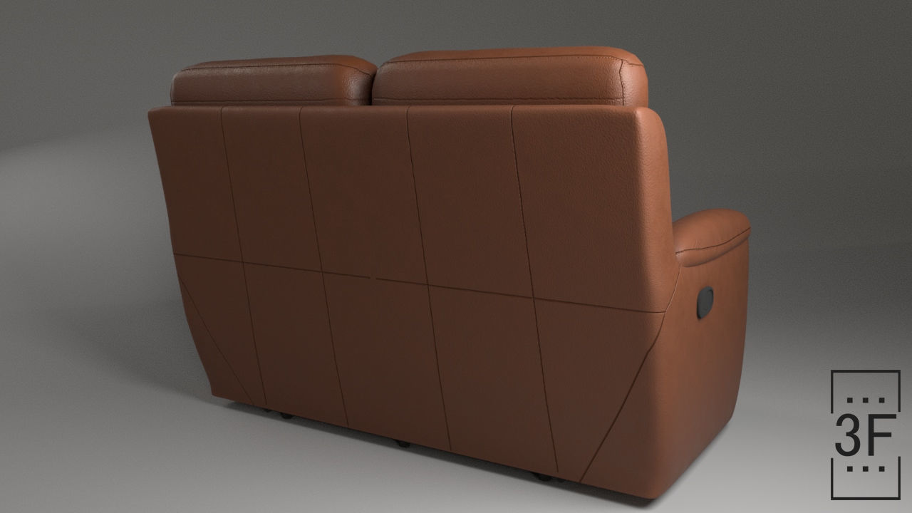 Recliner Sofa 3D model_4