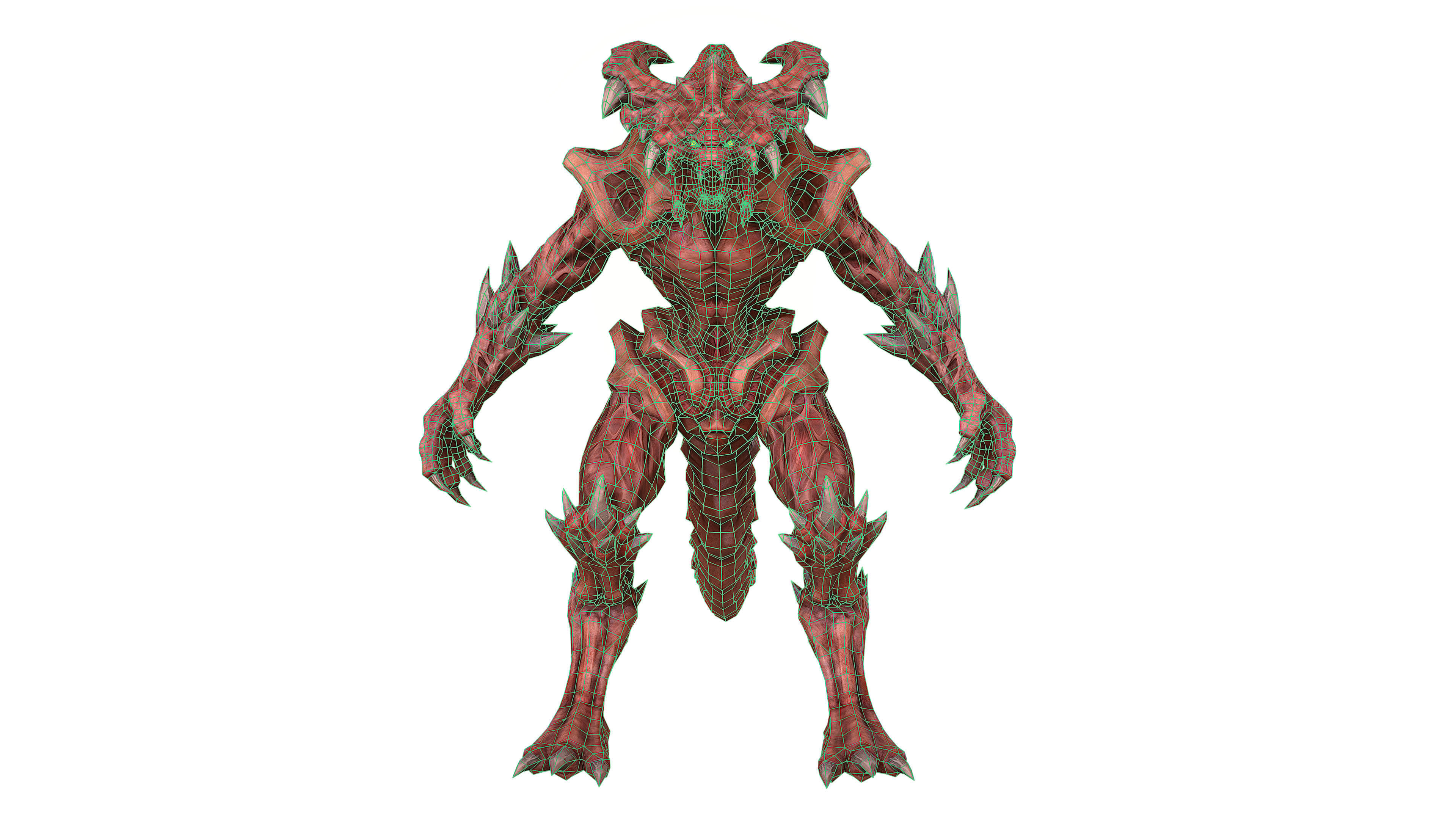 Tyrant boss Low-poly 3D model_3