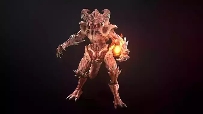 Tyrant boss Low-poly 3D model