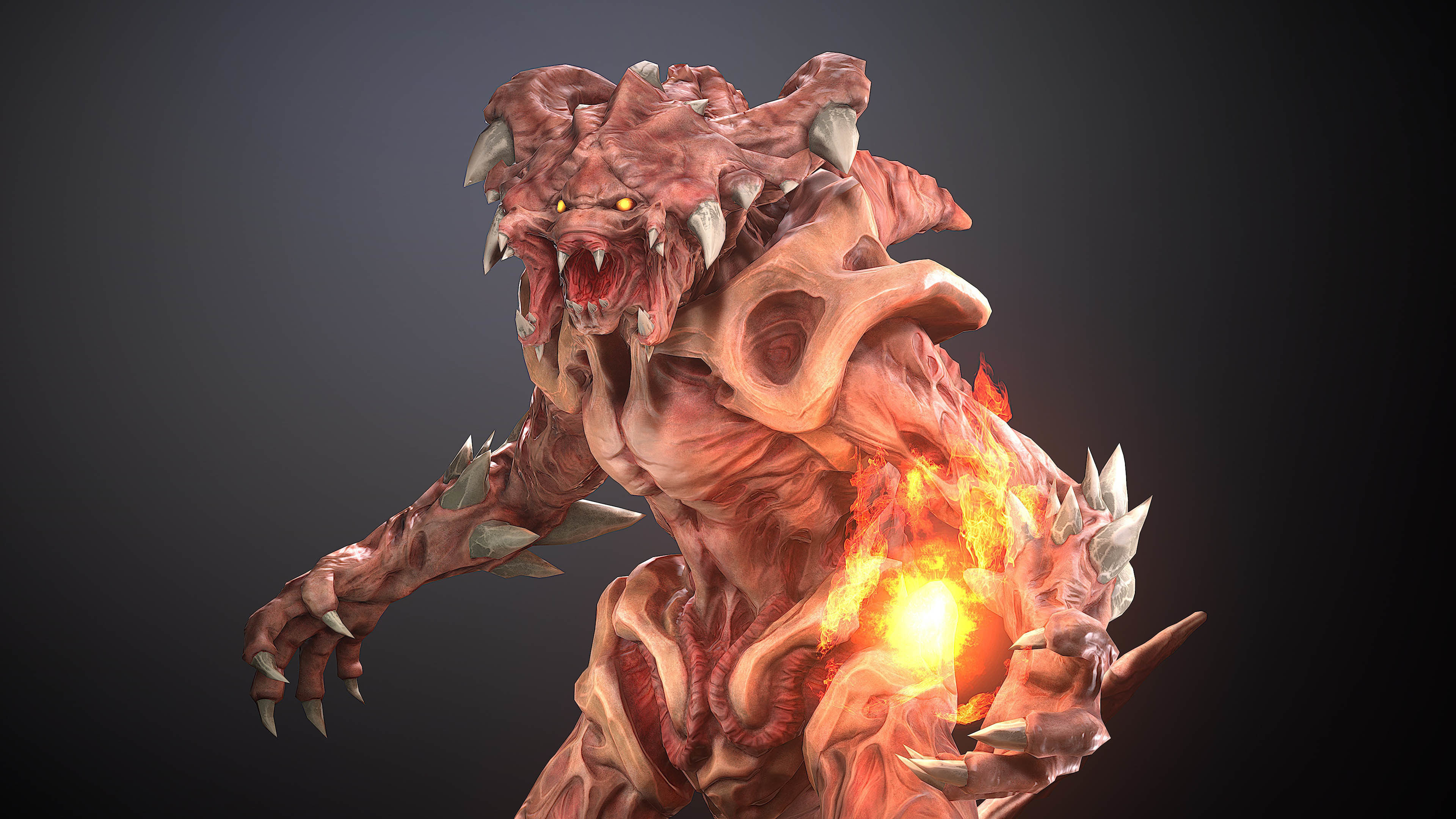 Tyrant boss Low-poly 3D model_1