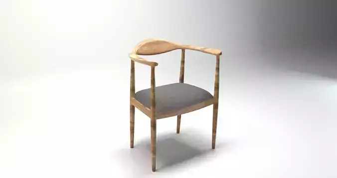The chair wooden