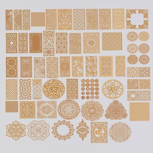  set of patterns 83 pieces 3D model