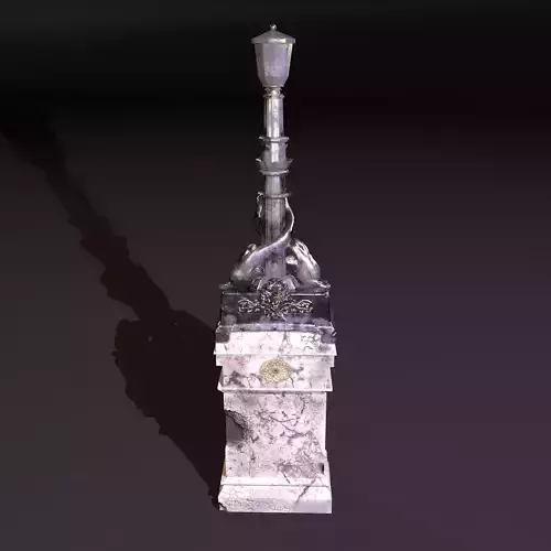 Dolphin Lamp Post Free 3D model