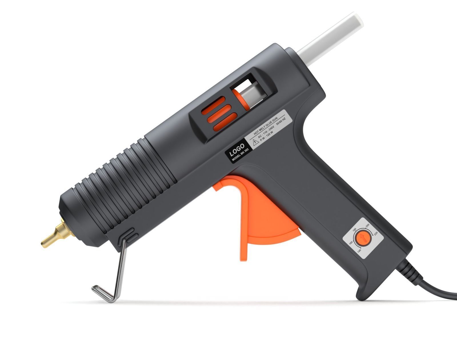 Glue Gun 3D model_3